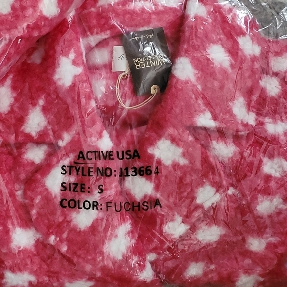 Boutique Long Sleeve Double Breasted Check Print Boucle Fleece Coat - Picture 9 of 12